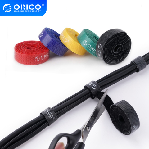 ORICO CBT-5S câble organisateur câble couverture pare-soleil câble enrouleur 5 pièces Nylon câble coloré cravates étiquette ruban fil ► Photo 1/6