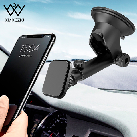 Support de téléphone de voiture magnétique télescopique pour iPhone 11 Xs Max XR 8 6 ventouse voiture tableau de bord support de support de téléphone portable portable ► Photo 1/6