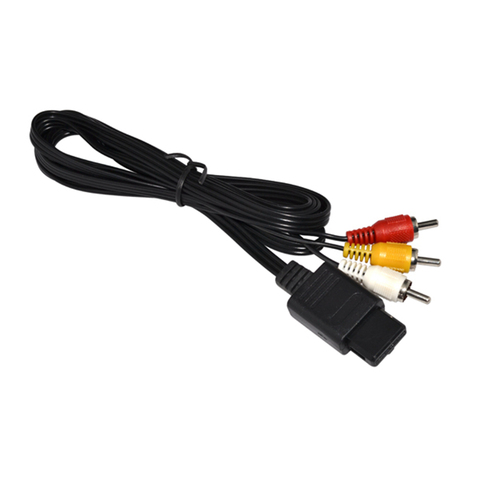 Haute qualité 180cm 6FT AV TV RCA câble vidéo cordon pour jeu-cube pour SNES pour N64 ► Photo 1/6