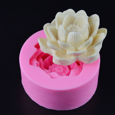 Lotus fleur Silicone Fondant moule gâteau Fondant décoration tapis outils de cuisson de mariage gâteau décoration outils Sugarcraft gâteau moule ► Photo 1/5