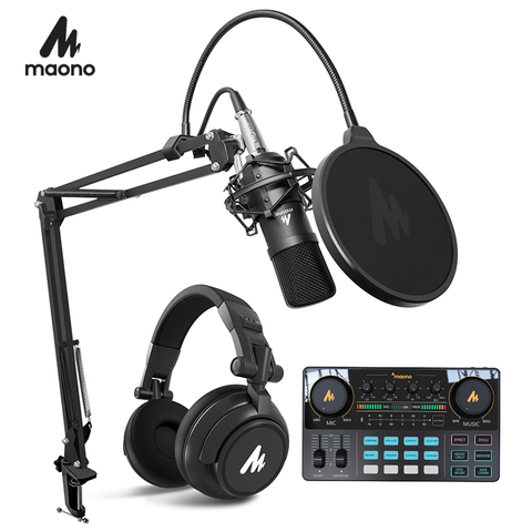 Micro à condensateur MAONO Microphone professionnel de Studio de Podcast Audio 3.5mm micro d'ordinateur pour l'enregistrement de jeu de karaoké YouTube ► Photo 1/6