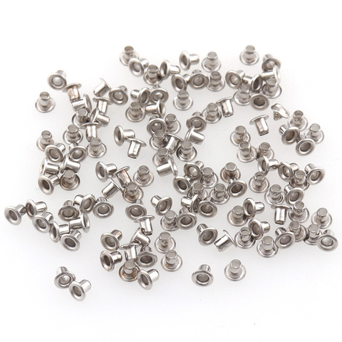 Mini œillets métalliques, diamètre intérieur 1mm, argent pour Scrapbooking, bricolage, embellissement, vêtements, Scrapbooking, 1000 pièces/lot ► Photo 1/5