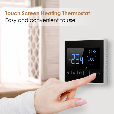 Thermostat intelligent à écran tactile LCD pour la maison, système électrique de chauffage au sol Programmable, régulateur de température de l'eau ► Photo 1/6