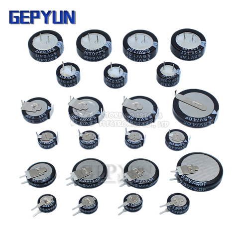 Gepyun – Super condensateur 5.5V, 0.1F 0.22F 0.33F 0.47F 1F 1.5F 4.0F, bouton V type C type H ► Photo 1/1