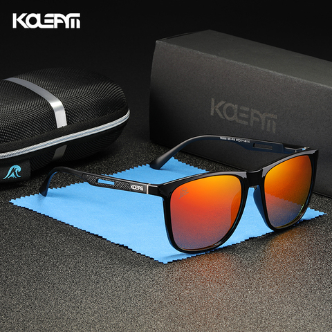 KDEAM-lunettes de soleil polarisées TR90 pour hommes, charnières de printemps, légères, avec jambes en aluminium et magnésium ► Photo 1/6