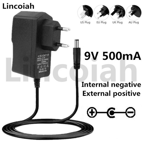 9V 0.5A 500mA adaptateur ca/cc adaptateur d'alimentation chargeur mural pour hotone Ditto Looper guitare pédale ► Photo 1/4