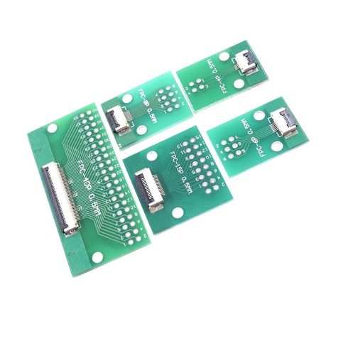 Câble FPC FFC 4 6 8 10 12 15 20 24 30 40 50 60 broches 0.5mm, adaptateur PCB à trou traversant de 2.54mm 1 pouce ► Photo 1/6