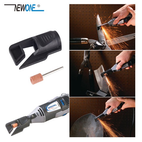 NEWONE affûteuse d'outils de jardin en plein air/affûteuse de tondeuse à gazon accessoire d'affûtage rotatif pour perceuse Dremel ► Photo 1/6