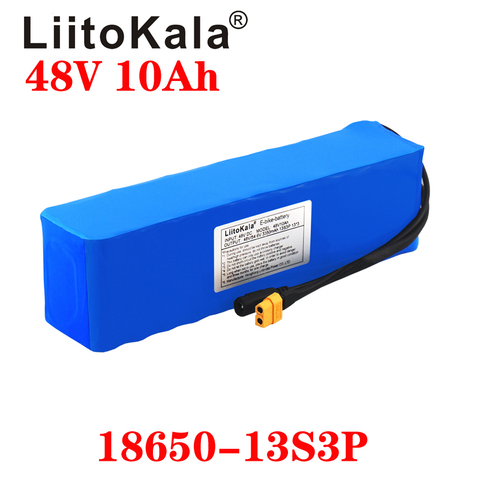 LiitoKala 48V 10ah 13s3p haute puissance 18650 batterie véhicule électrique moto électrique bricolage batterie BMS Protection XT60 Plug ► Photo 1/5