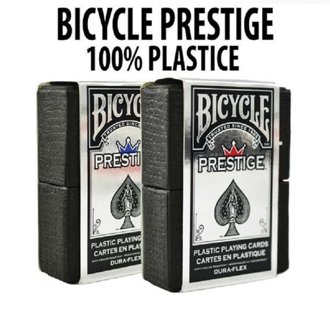 Cartes de jeu de vélo Prestige en plastique rouge et bleu, Dura Flex, USPCC à collectionner, jeu de Poker magique, accessoires ► Photo 1/6