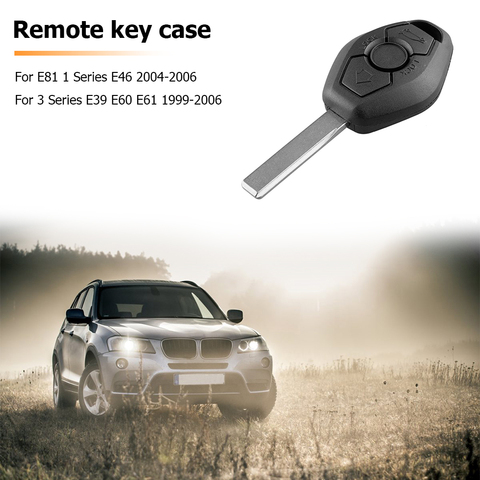 Coque de clé télécommande à 3 boutons, étui de remplacement pour clé de voiture BMW E81 E46 E39 E60 E61 E63 E38 E83 ► Photo 1/6