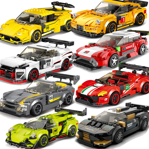 Ville technique voiture vitesse champion sport course voiture véhicule racer moc blocs de construction jouets éducatifs amis 2022 nouveau cadeau ► Photo 1/6