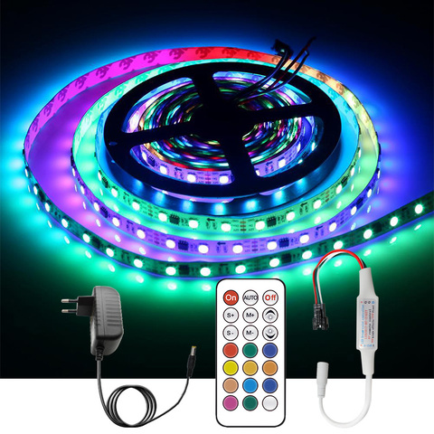 DC 12V adressable WS2811 Smart Pixel Kit de bande Led 5M 10M 15M 20M 5050 RGBIC Dream Tape avec adaptateur + contrôleur ► Photo 1/6