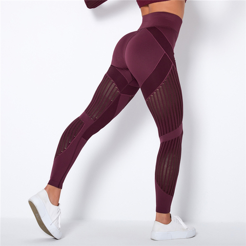 Leggings taille haute sans couture pour femmes, pantalon de gymnastique, de Fitness, de jogging, d'entraînement ► Photo 1/6