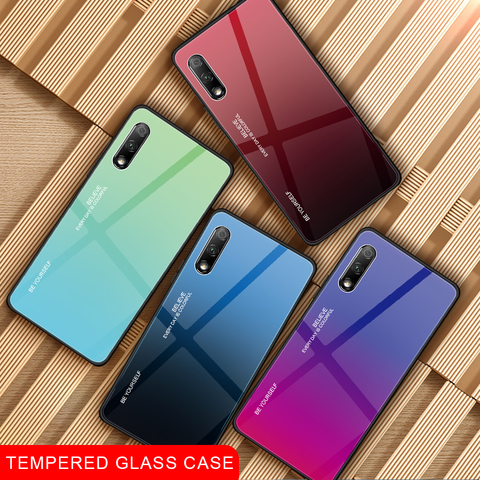 Étui en verre trempé dégradé pour Huawei Honor 20 Lite on pour Honor 8X 9X Pro 9 10 Lite 10i 20i Nova 5 5i 4 3 3i 2i Coque de protection ► Photo 1/6