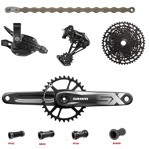 SRAM SX EAGLE 1x12S 11-50T Kit de groupe 12 vitesses Dub déclencheur manette de vitesse dérailleur chaîne pédalier PG-1210 Cassette ► Photo 1/6