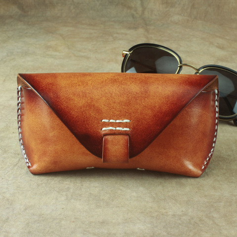 MAHEU – étui de lunettes de soleil en cuir véritable, portefeuille décontracté Vintage, à la mode ► Photo 1/6