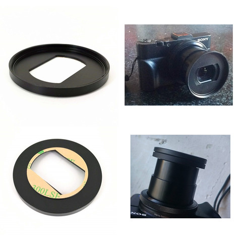 Anneau adaptateur en métal + autocollant adapté à tous les objectifs de filtre de taille 52mm pour Sony RX100 Mark VII VI V VA IV III II appareils photo numériques ► Photo 1/4