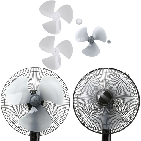 Hélice de ventilateur en plastique domestique 16 pouces, trois feuilles avec/sans écrou de ventilateur pour socle de ventilateur sur pied, ventilateur de Table, accessoires généraux ► Photo 1/6