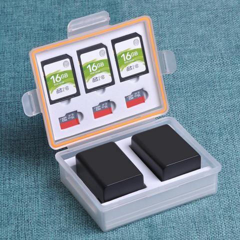 Boîtier de stockage de batterie d'appareil photo avec SD TF boîtier de fente pour carte mémoire pour Canon LP E10 E12 E17 pour Sony NP-FW50 NP-FV50 pour Fuij NP-W126 ► Photo 1/6