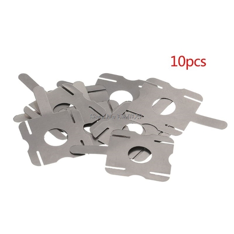 10 pièces 18650 batteries au lithium peuvent être nickel soudage par points en forme de u pièce connecteur T6 batterie placage nickel feuille 43x27x0.15mm ► Photo 1/6