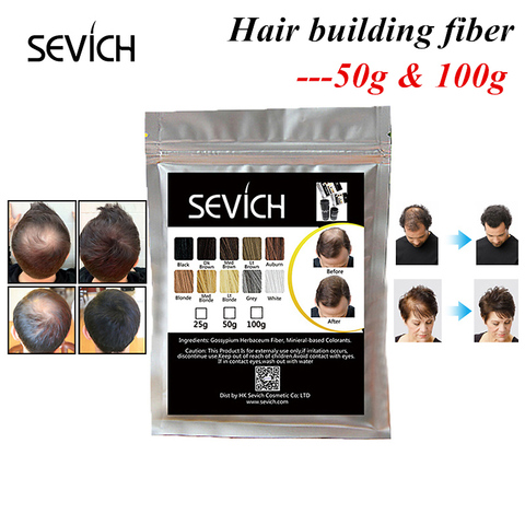 Sevich – fibres de kératine pour cheveux, 10 couleurs, 100g, poudre correctrice instantanée, produit de soin ► Photo 1/6