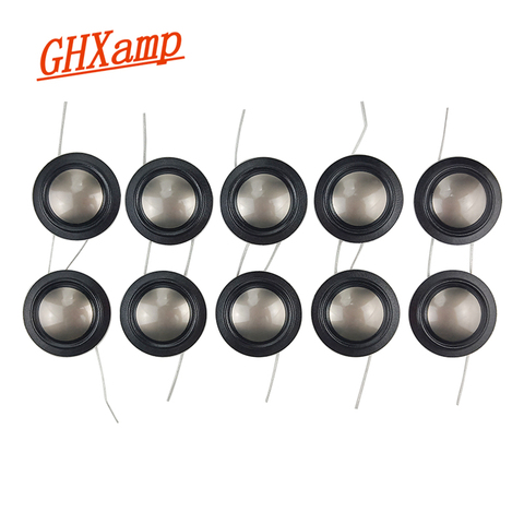10 pièces 25.4mm 25 noyau bobine vocale métal titane diaphragme + soie côté Tweeter haut-parleur pièces de réparation 6-8OHM ► Photo 1/6