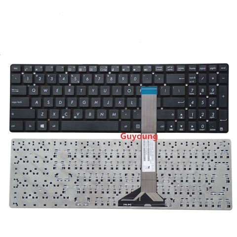 Clavier anglais américain d'ordinateur portable, pour ASUS K55V K55 K55A K55VD K55VJ K55VM K55VS A55 A55V A55XI A55DE A55DR R500v R700V ► Photo 1/1