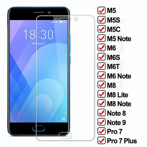 Protecteur d'écran 9D, Film en verre trempé de sécurité pour Meizu M5 M6 M8 Note 8 9 M8 Lite M6S M6T M5C M5S Pro 7 Plus ► Photo 1/6