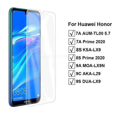 Protecteur d'écran, Film de sécurité en verre trempé pour Huawei Honor 7A 8 S Prime 9 S 9C a7 s8 s9 c9 ► Photo 1/6