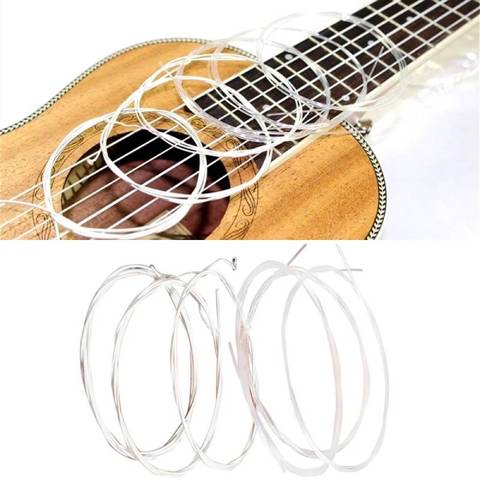 Jeu de cordes pour guitare acoustique classique, 6 pièces, en Nylon, argent, 1M 1-6 E B G D A E, nouvelle collection ► Photo 1/6