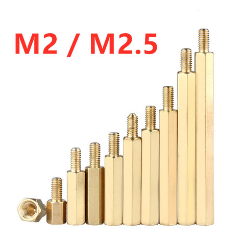 20 pièces M2/M2.5 vis d'espacement Pcb pilier à tête hexagonale, goujons en cuivre, écrou en cuivre, carte mère PC ► Photo 1/4