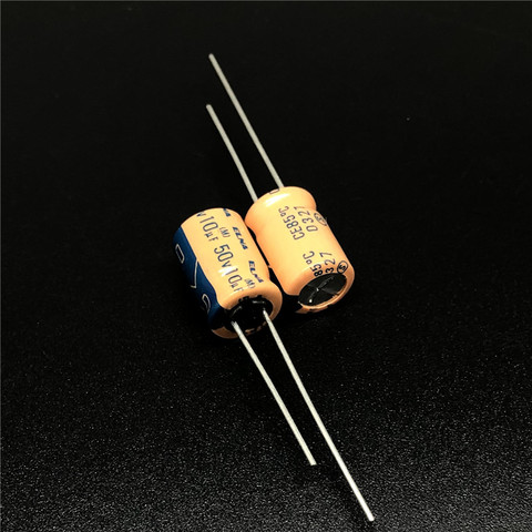 10 pièces/100 pièces 10uF 50V ELNA 8x11mm Orange 50V10uF condensateur Audio composants électroniques condensateur électrolytique en aluminium ► Photo 1/2