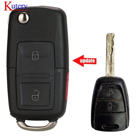 Kuterie 2 boutons télécommande pour KIA Ceed clé avec électronique 433 MHZ lame non coupée clés de voiture ► Photo 1/4