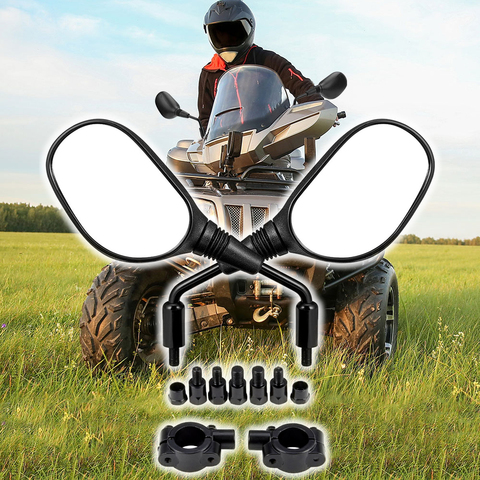 Rétroviseurs universels pour vtt avec supports de guidon de 7/8 pouces, pour Polaris Sportsman 400 500 850, pour Can-Am DS250 et Yamaha FZ-8 ► Photo 1/6