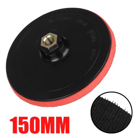 150mm disque de ponçage support 6 pouces ponçage tampon M14 filetage femelle crochet et boucle polissage disque de support pour meuleuse d'angle ► Photo 1/6