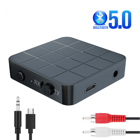 KN319 KN321 2 en 1 Bluetooth 5.0 4.2 Audio récepteur émetteur musique stéréo adaptateur sans fil avec RCA 3.5MM prise AUX pour voiture ► Photo 1/6