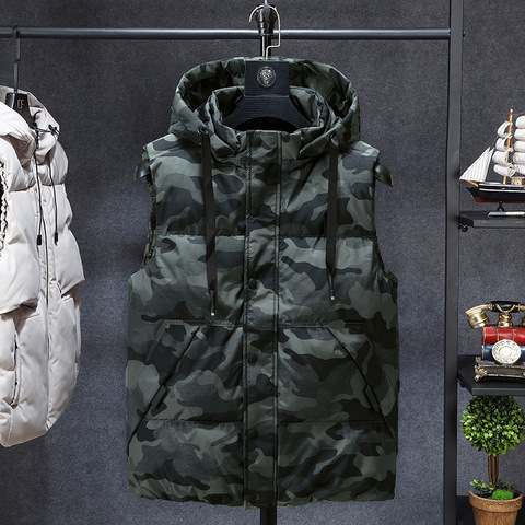 Parka pour hommes grande taille, gilet camouflage sans manches, grande taille, 6xl 7xl 8xl 9xl et 10xl ► Photo 1/6