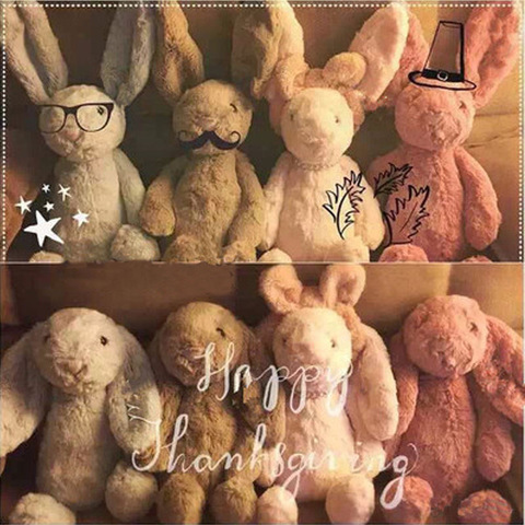 Doux animaux en peluche enfants longue oreille lapin lapin dormir mignon dessin animé en peluche peluche animaux poupées enfants cadeau d'anniversaire ► Photo 1/6