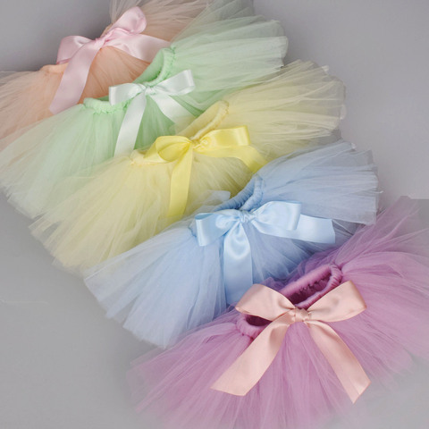 Ensemble jupe et bandeau Tutu pour nouveau-né fille | Accessoires de photographie pour nouveau-né, ensemble jupe en Tulle pelucheux pour bébé 0-12M 18 couleurs options ► Photo 1/6