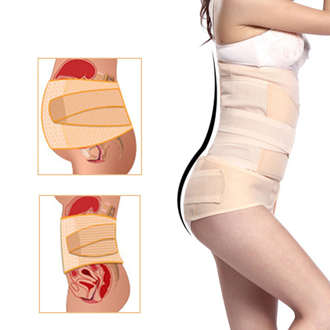 Ceinture pour femmes enceintes, Corset pour le ventre après l'accouchement, Bandage après l'accouchement, ceinture de soutien post-natal, 3 pièces/ensemble ► Photo 1/6