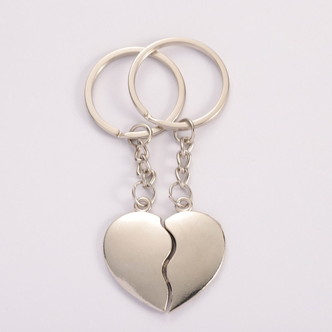 1 paire Couple porte-clés coeur porte-clés amoureux amour porte-clés pour cadeau d'anniversaire Souvenirs saint valentin cadeau amoureux Couple cadeau ► Photo 1/6