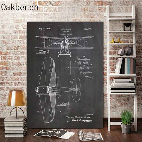Affiches et imprimés de brevet en toile pour navette spatiale, affiche murale pour Aviation ► Photo 1/6
