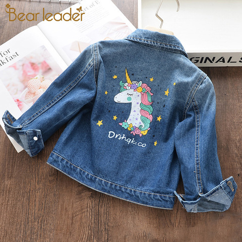 Bear Leader – manteaux en Denim pour filles, nouvelle marque de vestes de printemps pour enfants, vêtements brodés de dessins animés pour enfants de 3 à 8 ans ► Photo 1/6