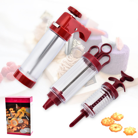 2 Styles gâteau crème décoration pistolet ensemble buses fleur pièce costume pâtisserie Cookie seringue Muffin Dessert extrudeuse outils de cuisine ► Photo 1/6