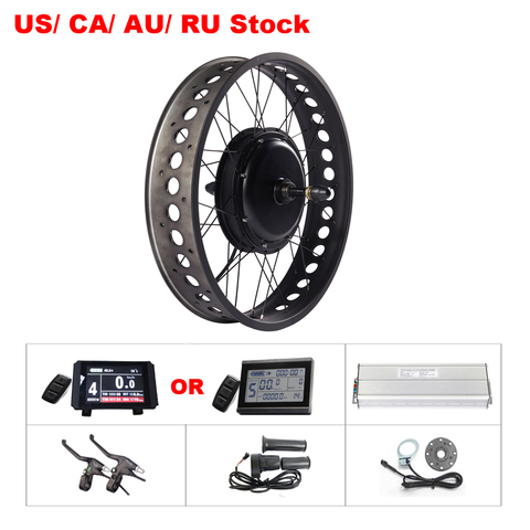 20 24 26 ''x4.0 gros pneu large freinage régénératif Ebike Kit électrique vélo de neige Kit de Conversion 250/350/500/1000/1500W 36/48Volt ► Photo 1/6