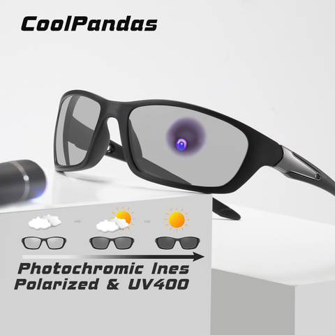 2022 plein air Sport conduite lunettes de soleil photochromiques hommes lunettes polarisées jour nuit Vision Chamelon lunettes UV400 zonnebril heren ► Photo 1/1