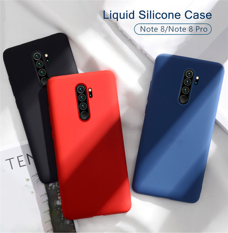 Pour Redmi Note 8 Pro étui liquide microfibre TPU Silicone mince téléphone Capas Fundas couverture pour Xiaomi Redmi Note 8 étui Redmi Note 8 ► Photo 1/6