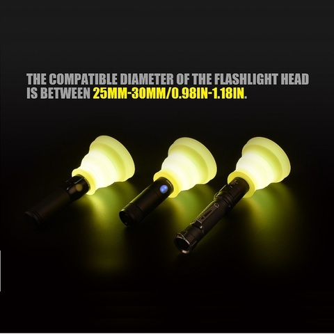 Flashlight diffuser compatible diameter is between 25mm-30mm ► Photo 1/6