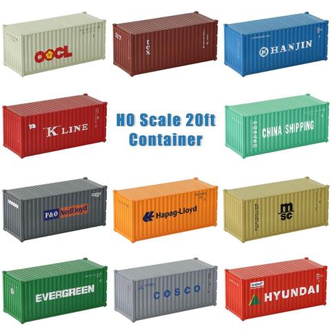 1pc HO échelle 20ft conteneur d'expédition modèle accessoires ferroviaires 1:87 20 pieds conteneur C8726 ► Photo 1/6